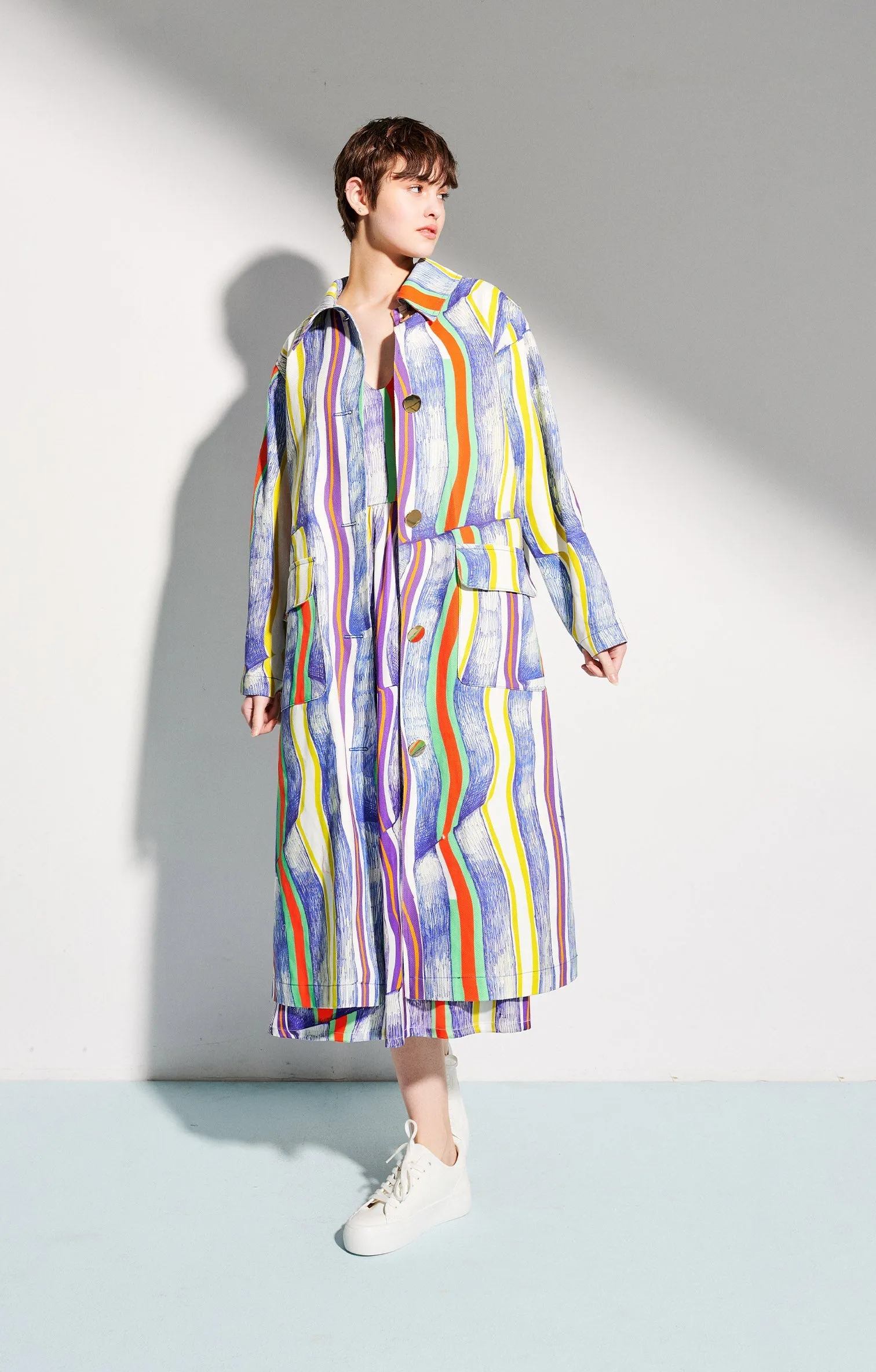 Klara Trench Coat Stripes