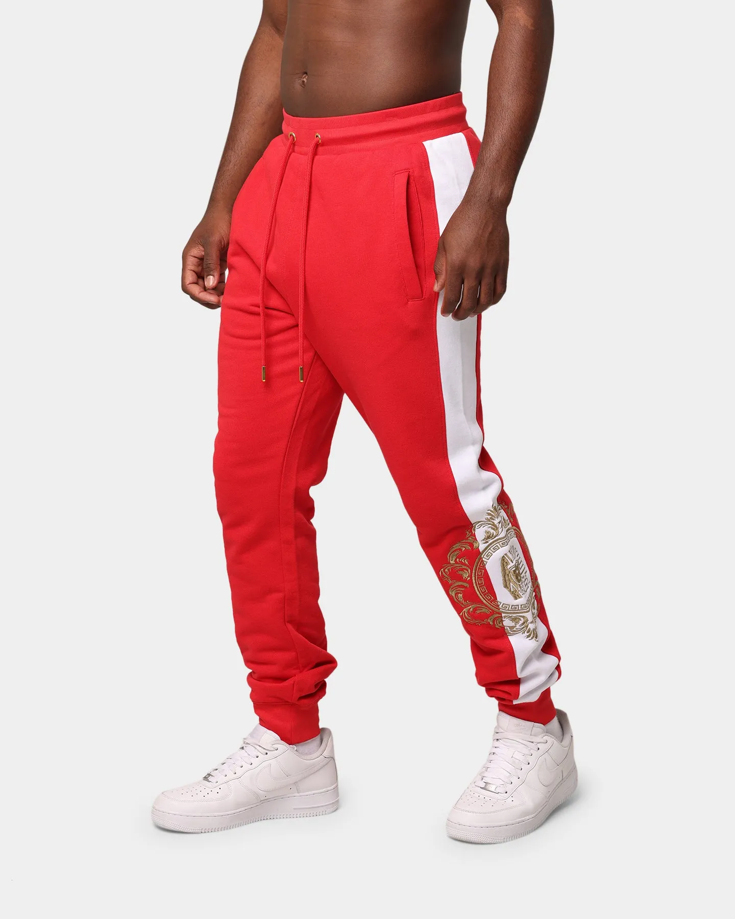 Last Kings Lavish Stripe Sweatpants Red