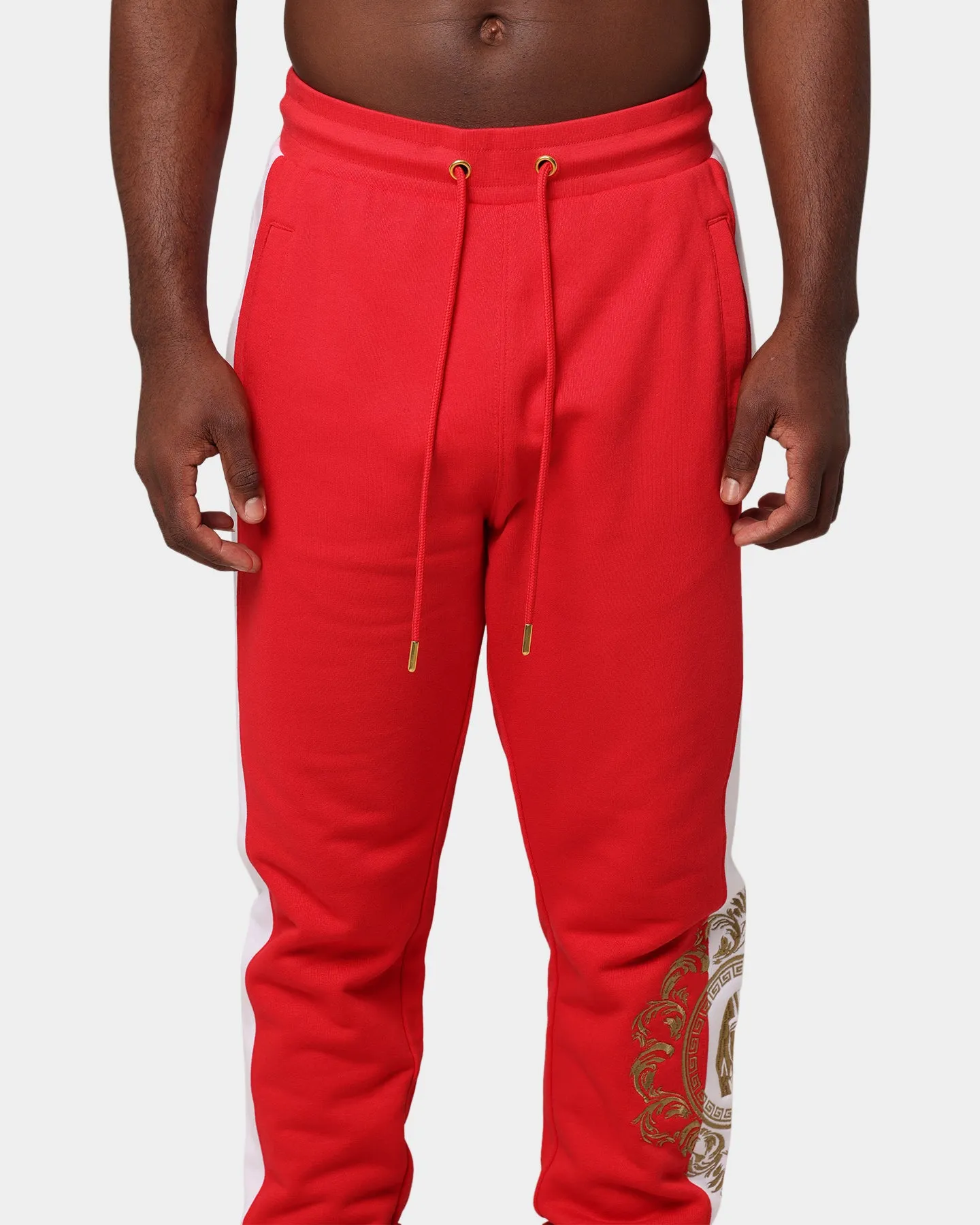 Last Kings Lavish Stripe Sweatpants Red