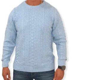 Men J&J Pullover - Baby Blue