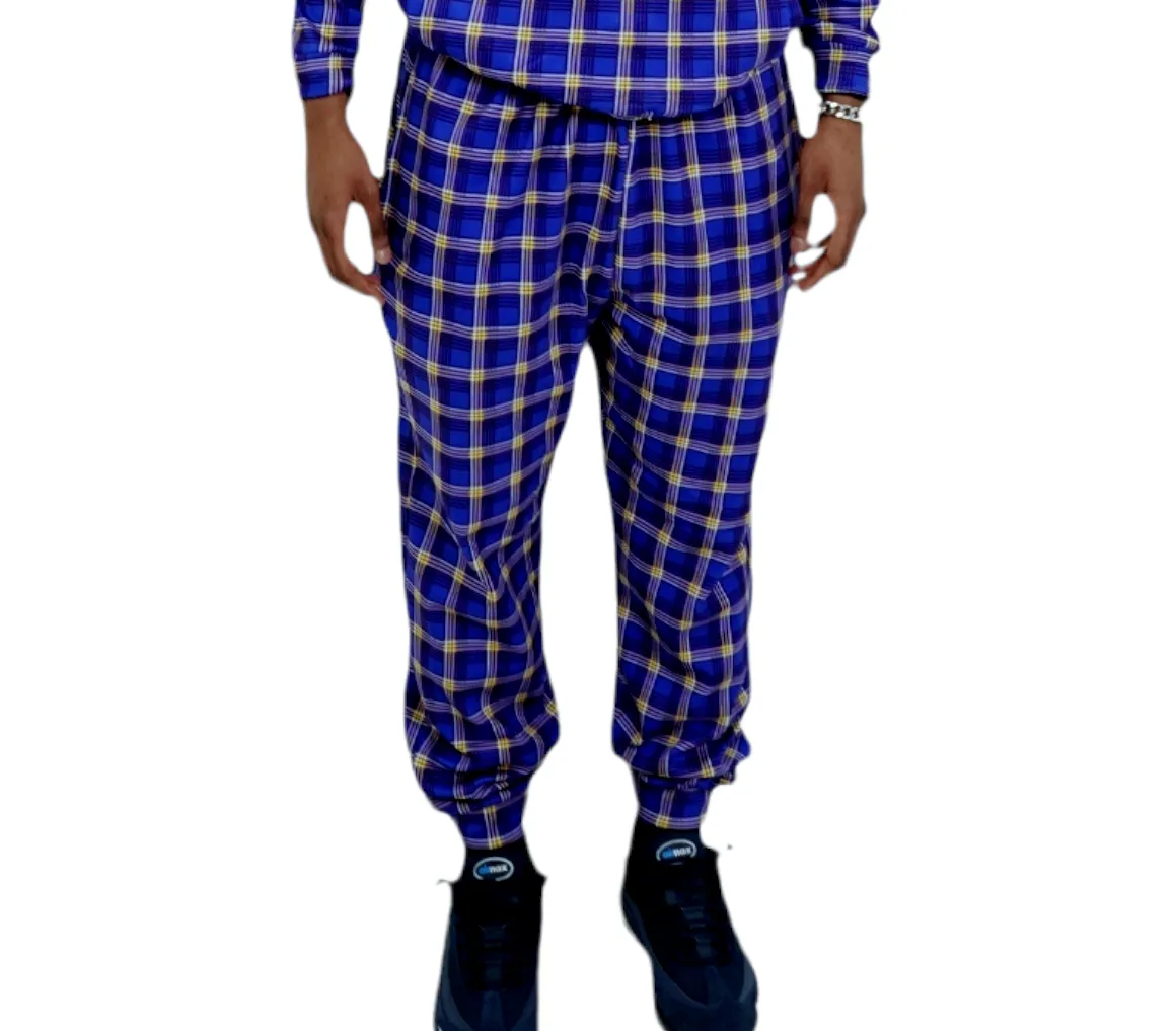 Men’s Casual Blue Stripe Sweatpants – Cozy & Trendy Lounge Pants for Relaxed Days