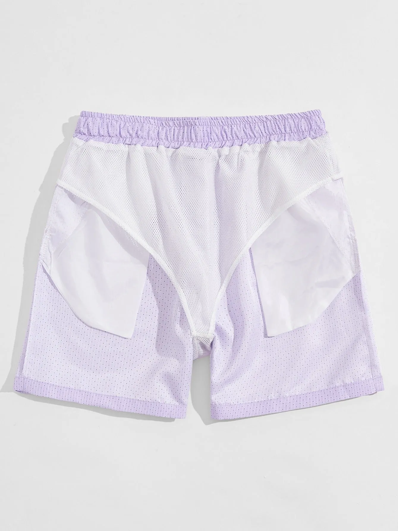 Men's Purple Belt Board Shorts Sweatpants