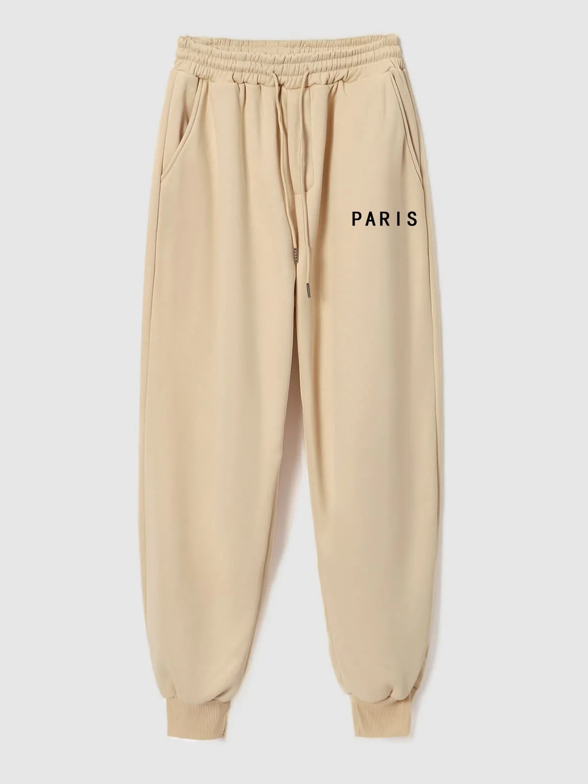 Men's "PARIS" letter print casual sweatpants