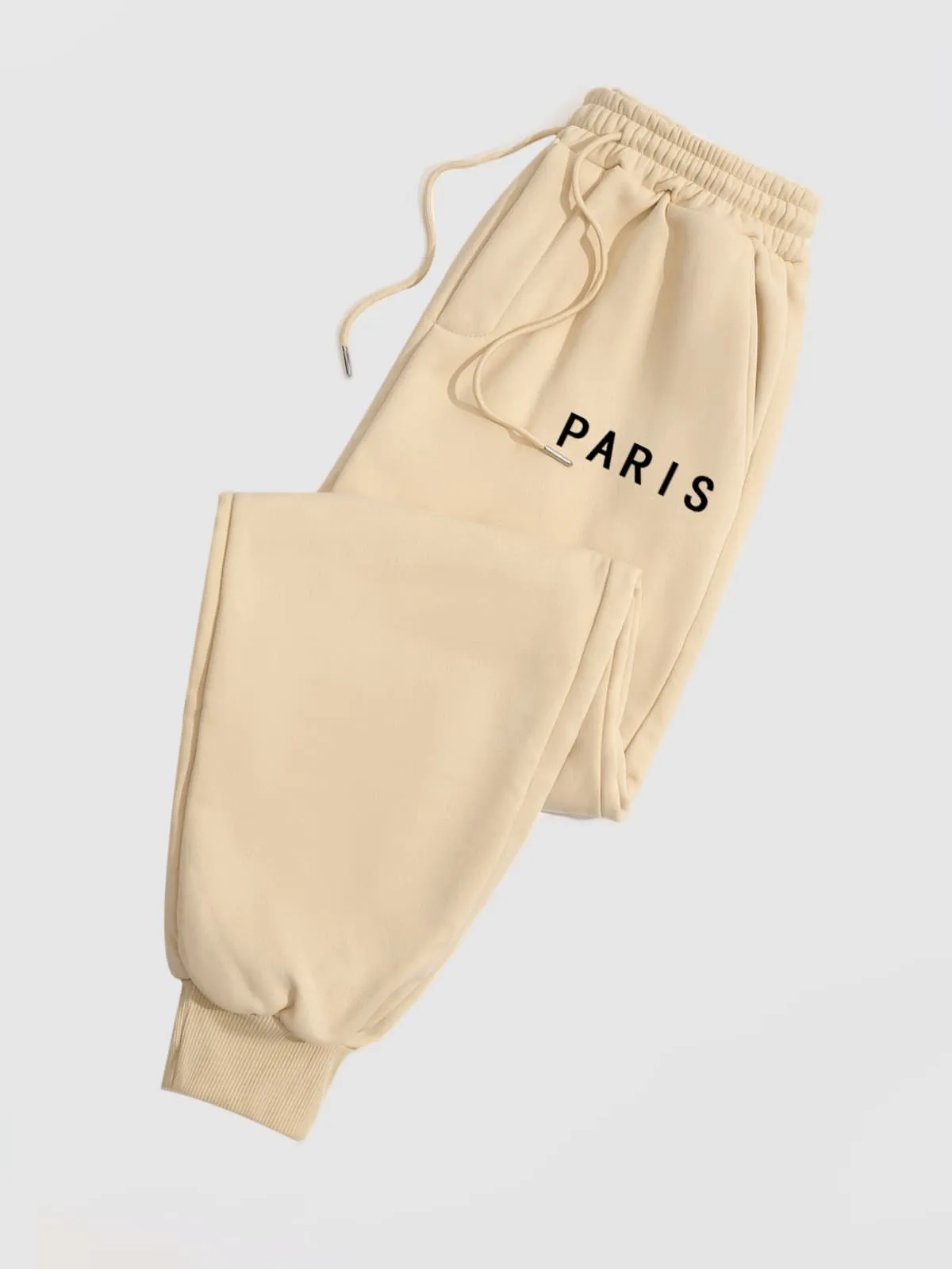 Men's "PARIS" letter print casual sweatpants