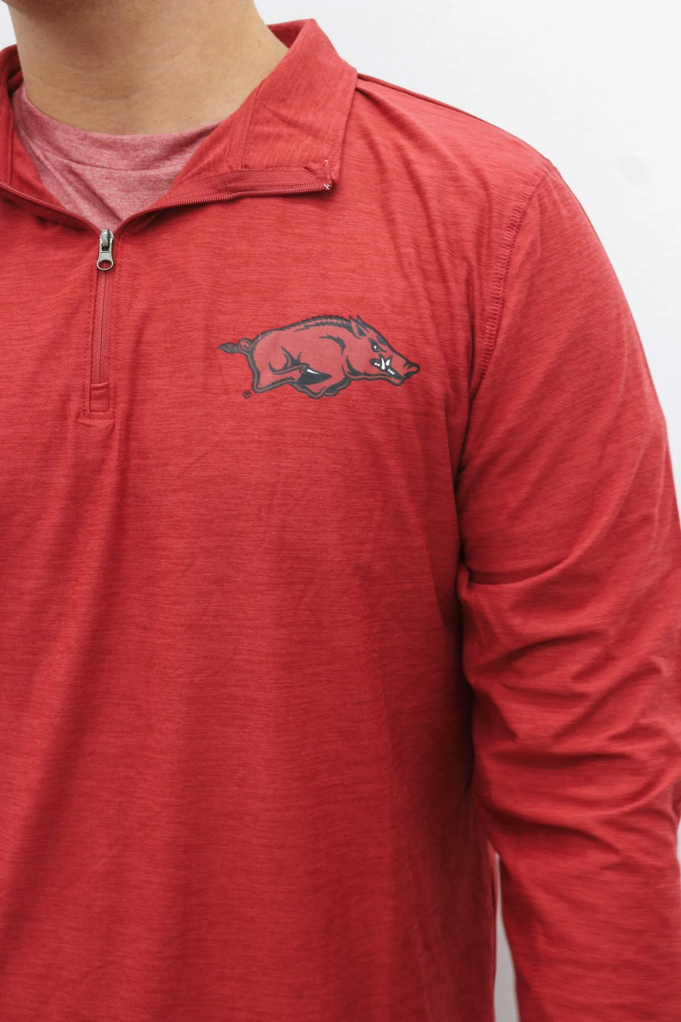 Men’s Red Arkansas Razorback Quarter Zip Pullover