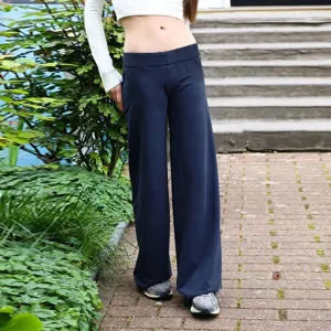 Metaversmall Streetwear Low Waist Sweatpants Slim Women Pants Pockets Straight Leg Casual Full Length Trousers Korean Style Bottom