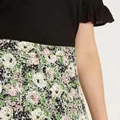 Midi Garden Bloom Button Skirt