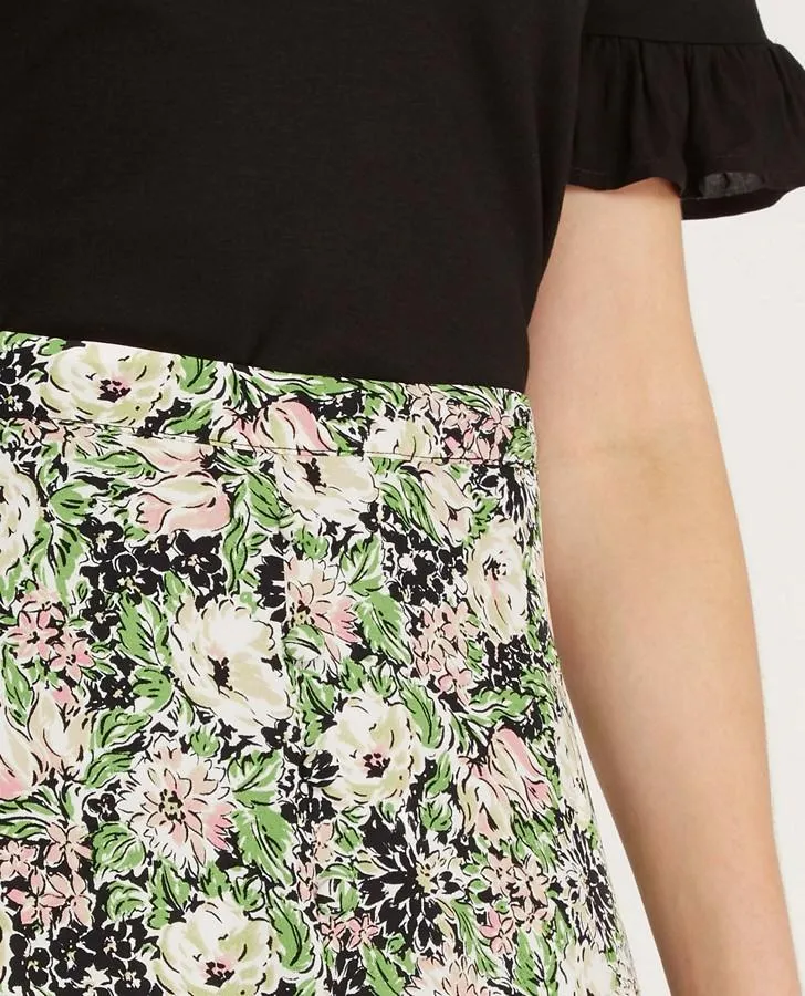 Midi Garden Bloom Button Skirt