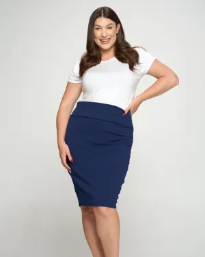 Molly Pencil Skirt | Navy