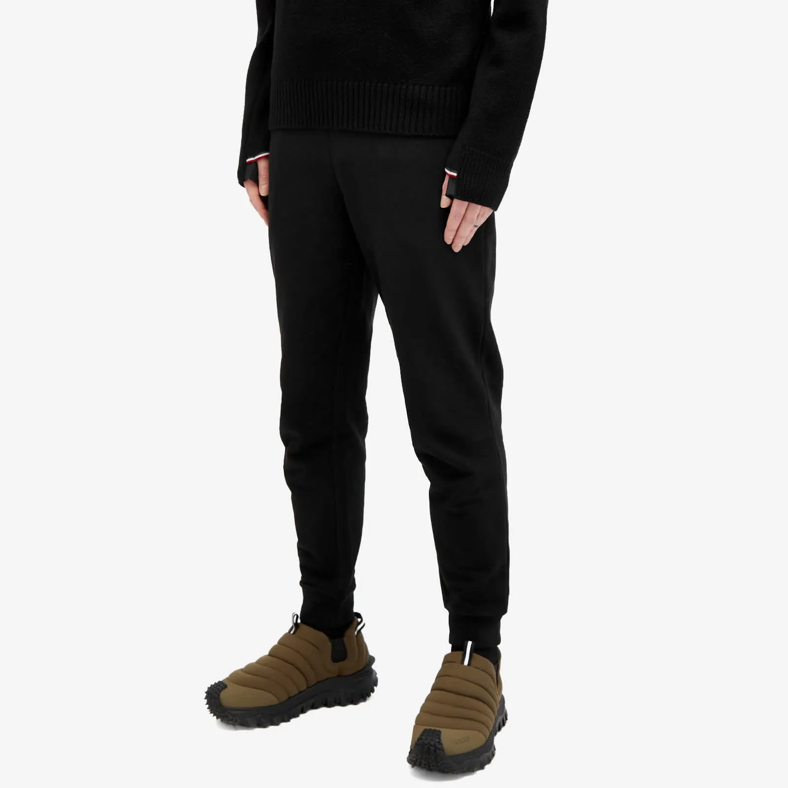 Moncler Tricolour Sweatpants, Black