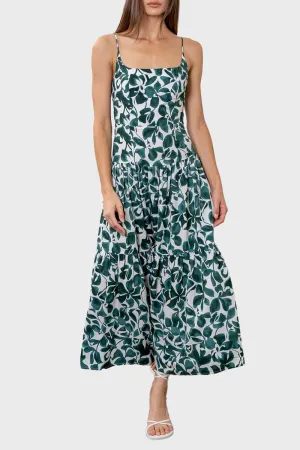 Moon River Tiered Cami Midi Dress