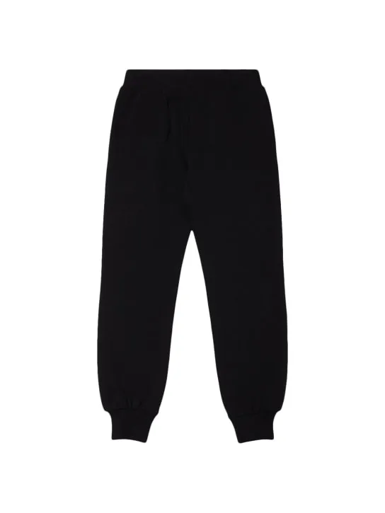 Moschino   Cotton sweatpants w/embroidered logo 