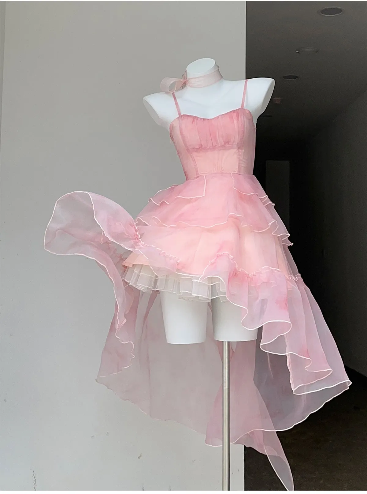 Pink Trailing Dress PL53355