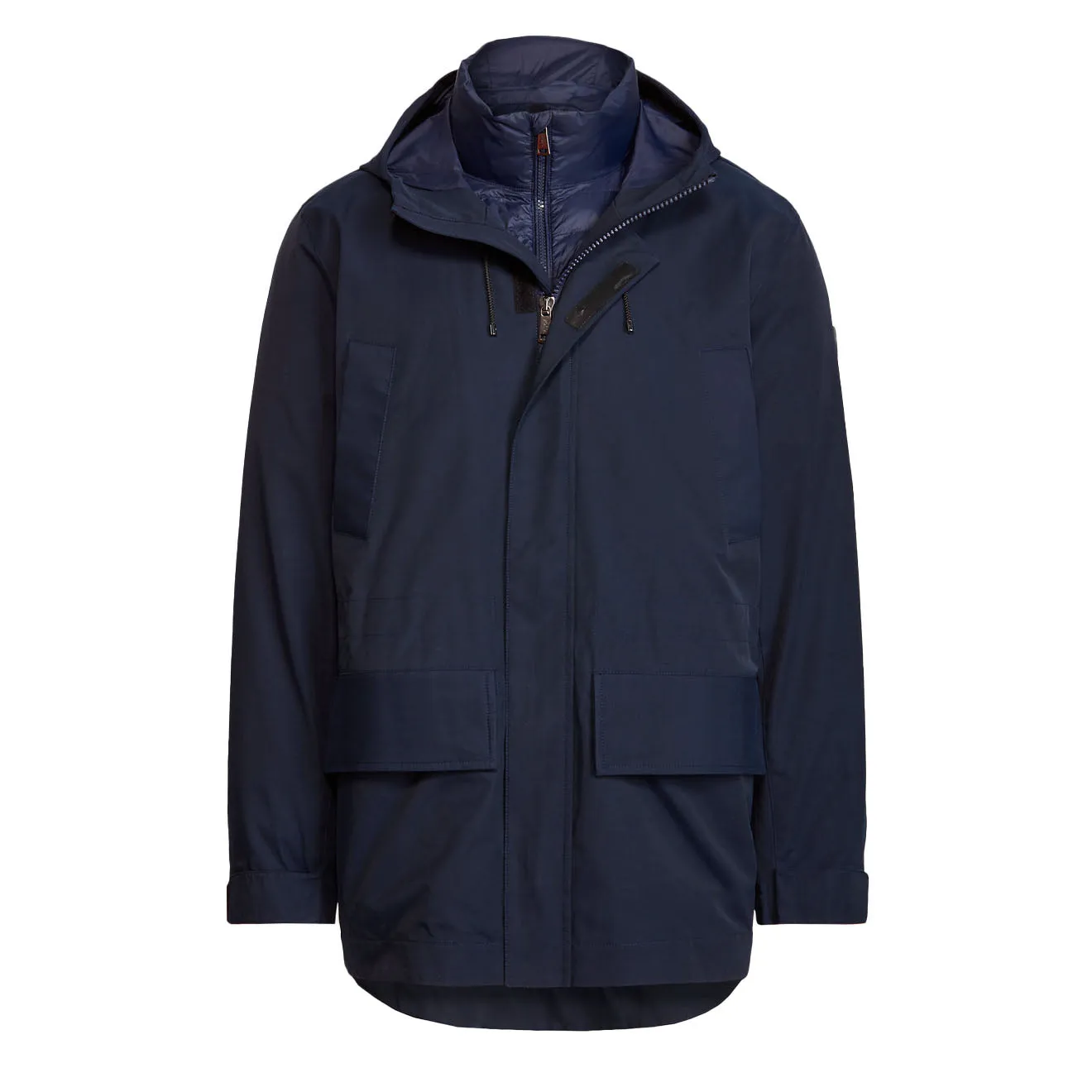 Polo Ralph Lauren Twill Hooded Coat and Quilted Liner Collection Navy