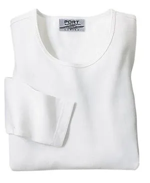 Port Authority - Ladies Long Sleeve Scoop Neck T-Shirt.  L340C