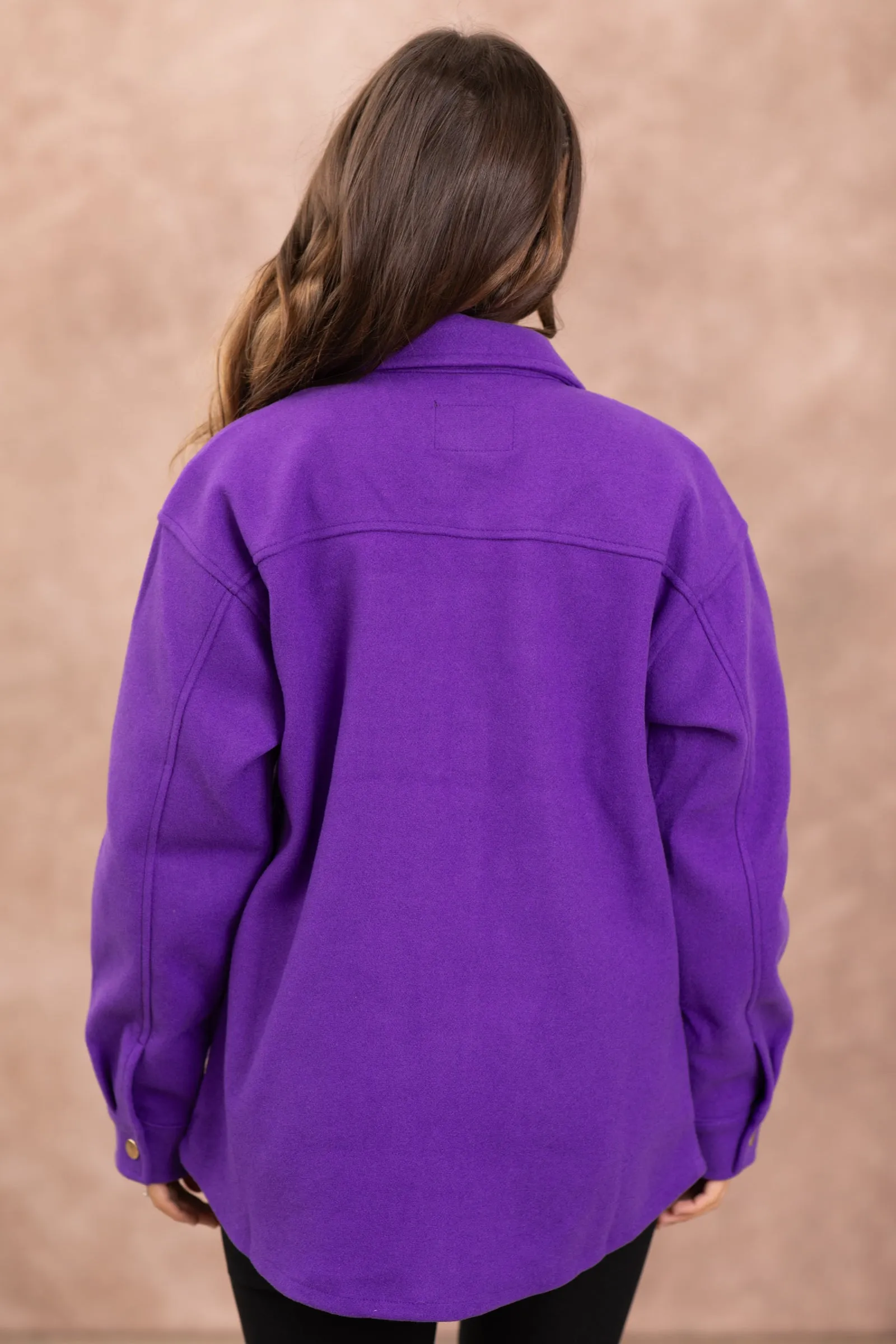 Purple Felt Shacket