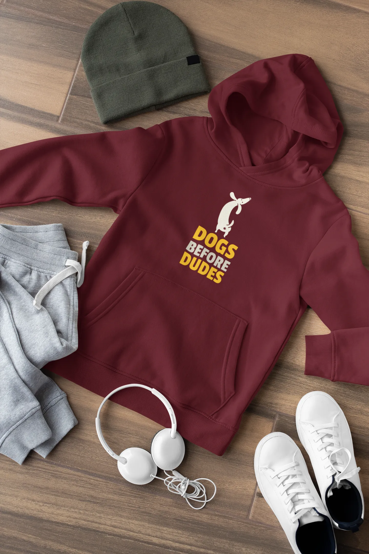 "DOGS BEFORE DUDES "- WINTER HOODIES