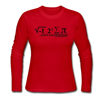 "I Ate Some Pie" (black) - Women's Long Sleeve T-Shirt