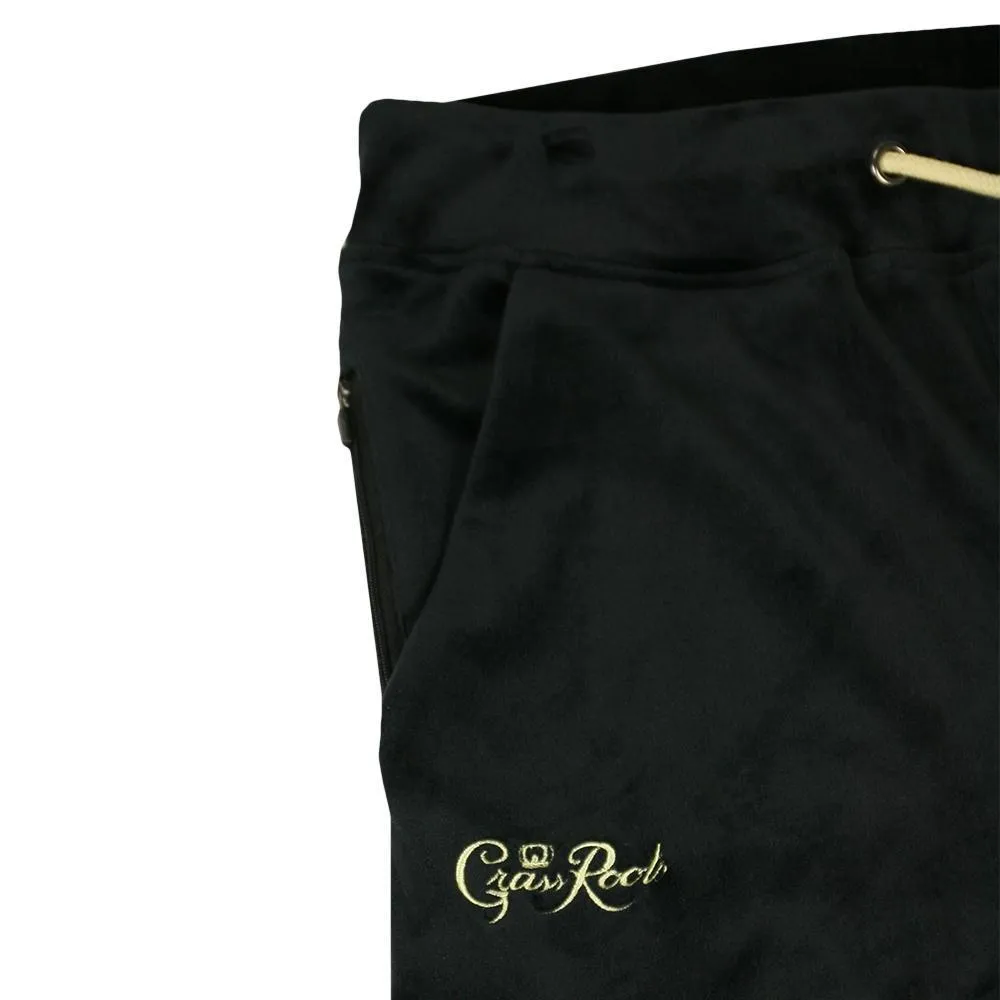 Royal Roots Velour Womens Black Sweatpants