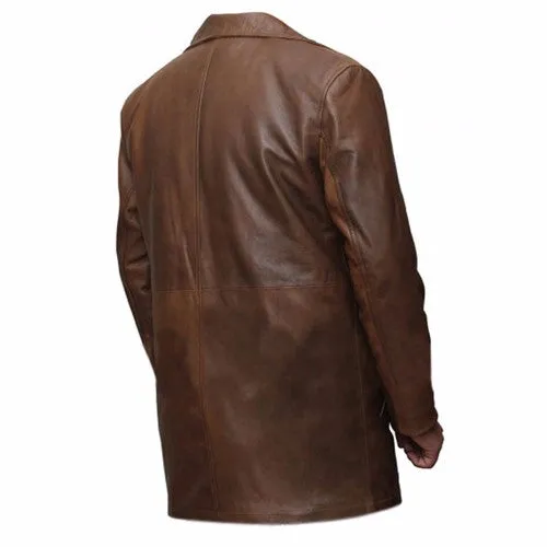 RW Authentic SheepSkin Batman V Superman Dawn of Justice Knightmare Leather Trench Coat