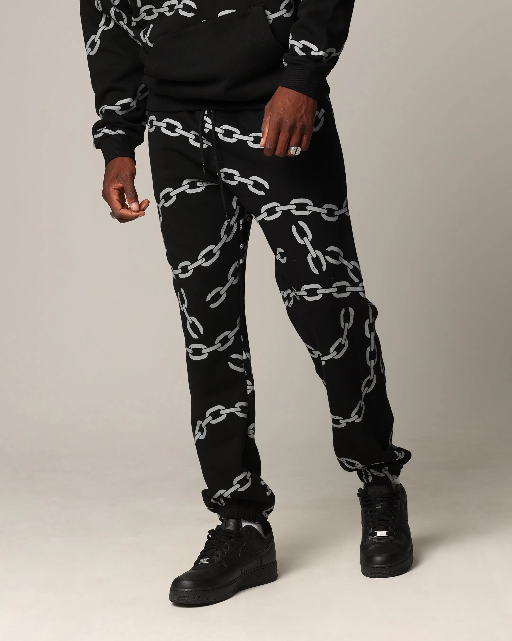 Saint Morta Chain Sweatpants Black/Black