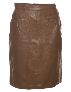 Snakeskin Pattern Pencil Skirt - S