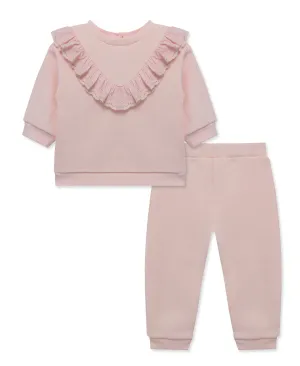 Soft Pink Sweatshirt Set (12M-24M)