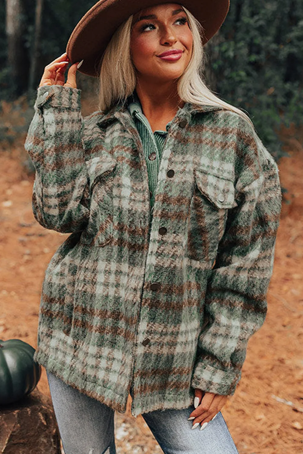 Sonya Plaid Collar Shacket