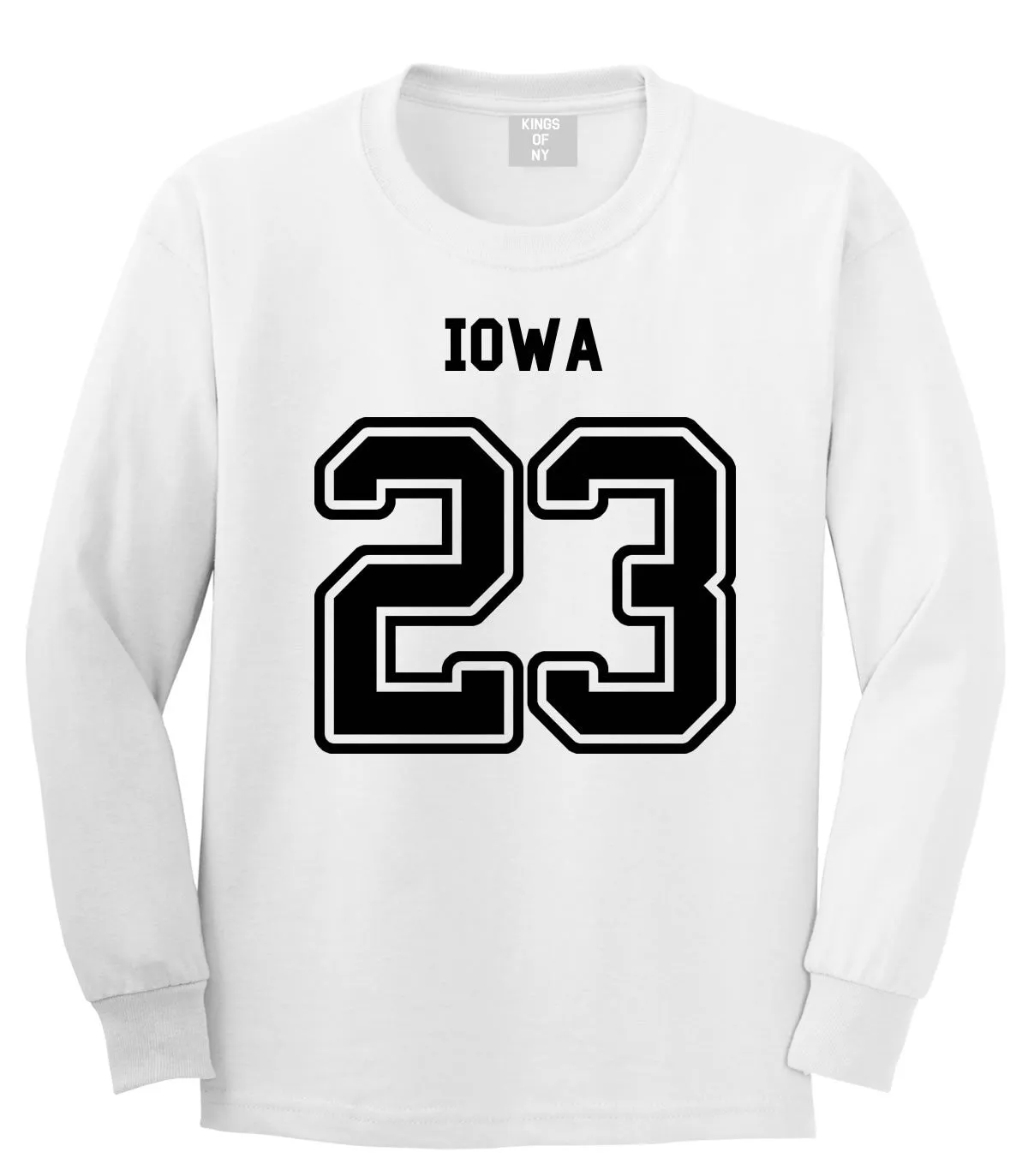 Sport Style Iowa 23 Team State Jersey Long Sleeve T-Shirt