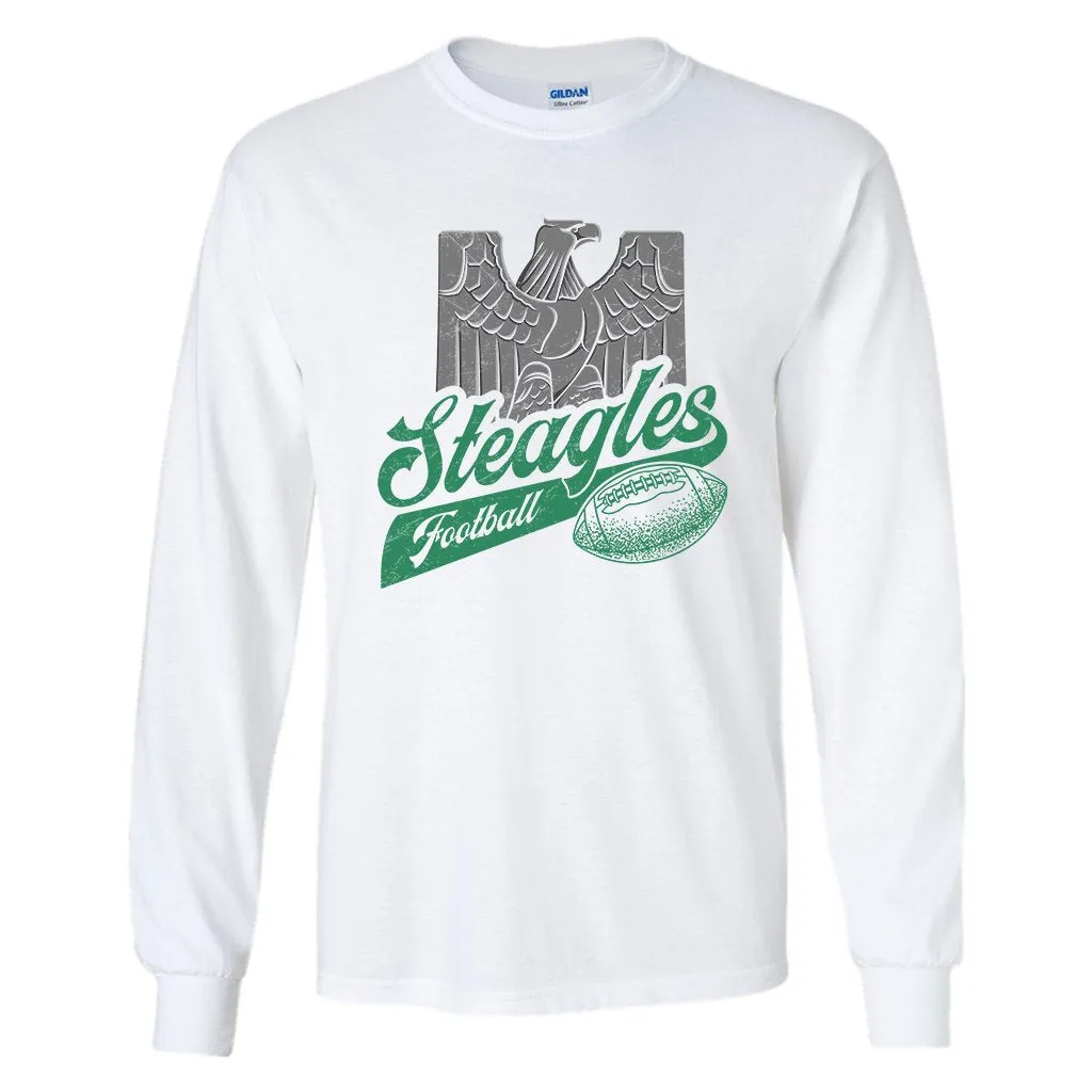 Steagles Retro Long Sleeve T-Shirt | Phil-Pitt Steagles White Longsleeve Tee Shirt