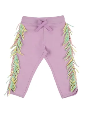 Stella McCartney Kids   Cotton sweatpants w/ fringes 