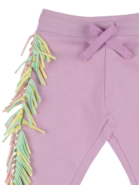 Stella McCartney Kids   Cotton sweatpants w/ fringes 