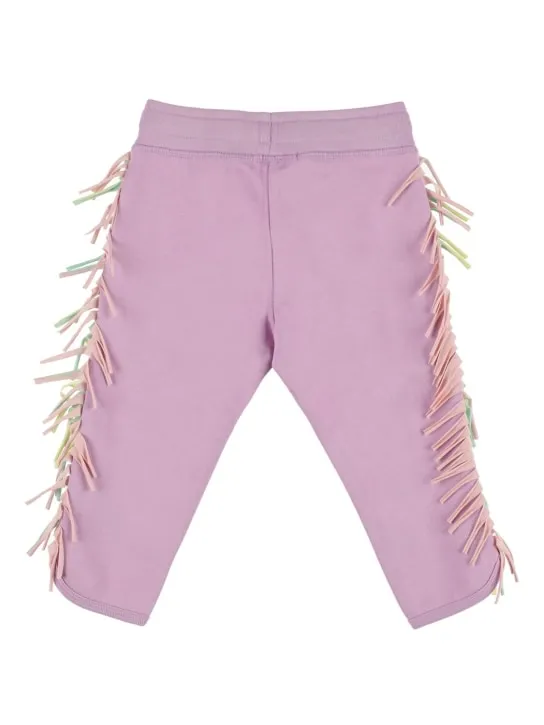 Stella McCartney Kids   Cotton sweatpants w/ fringes 