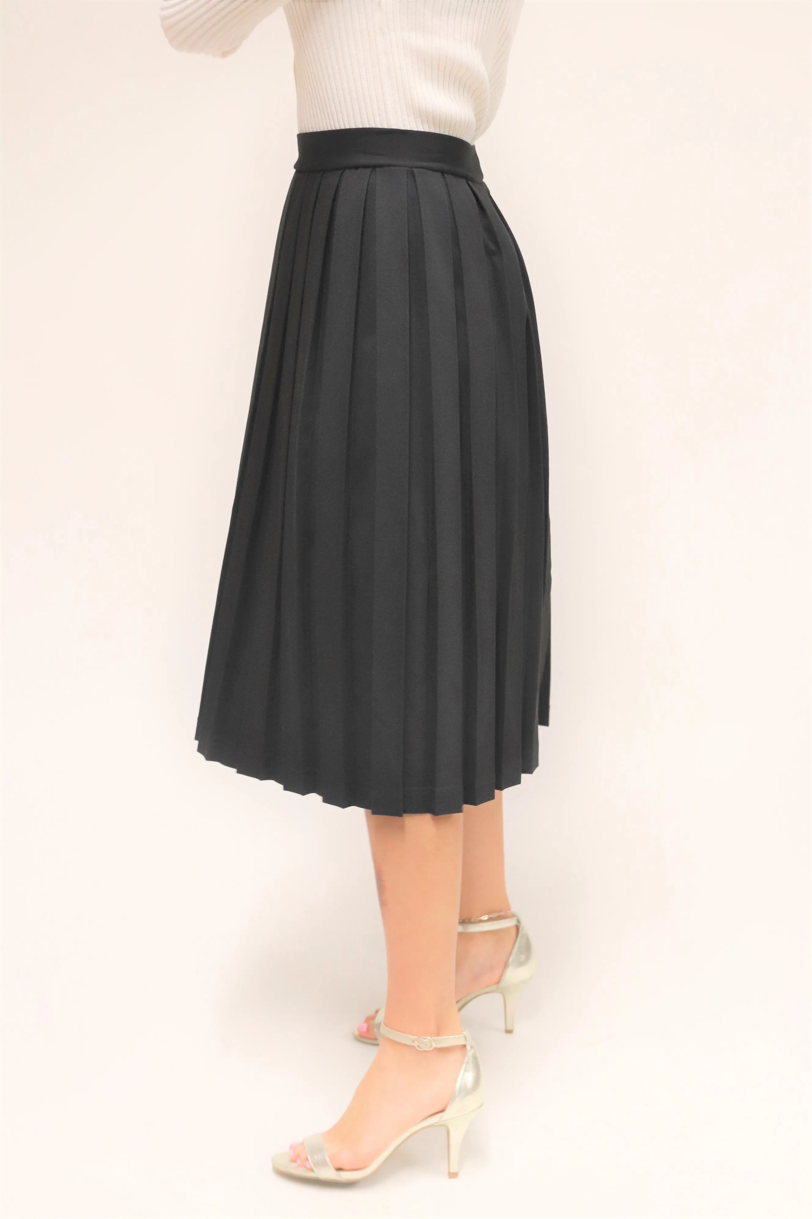 Tal Mid Length Box Pleated Skirt