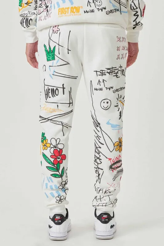 TEEK - The Guys Graphic Jogger | White