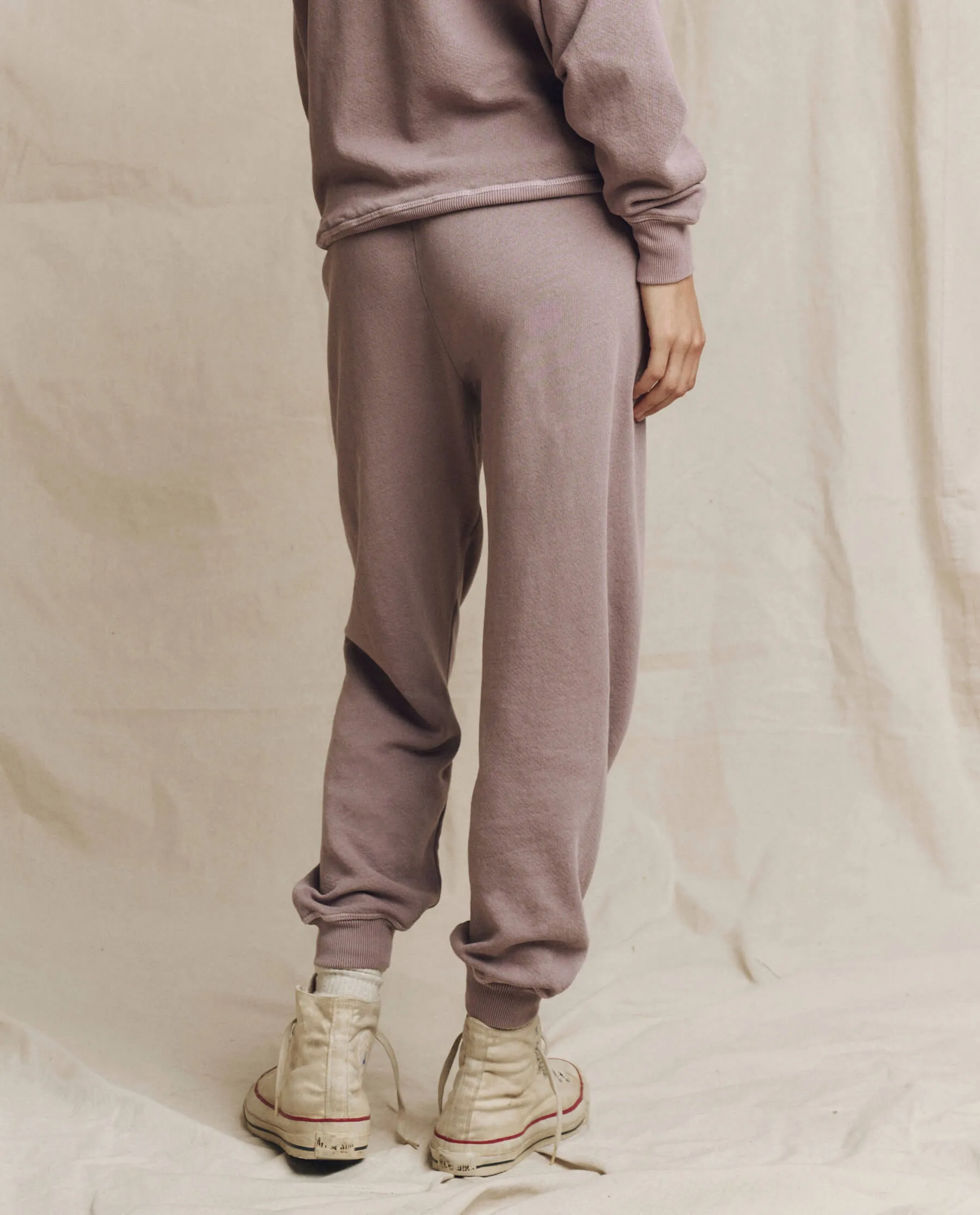 The Cropped Sweatpant. Solid -- Quartz