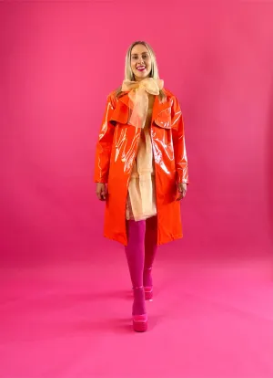 Trench Coat PVC Orange