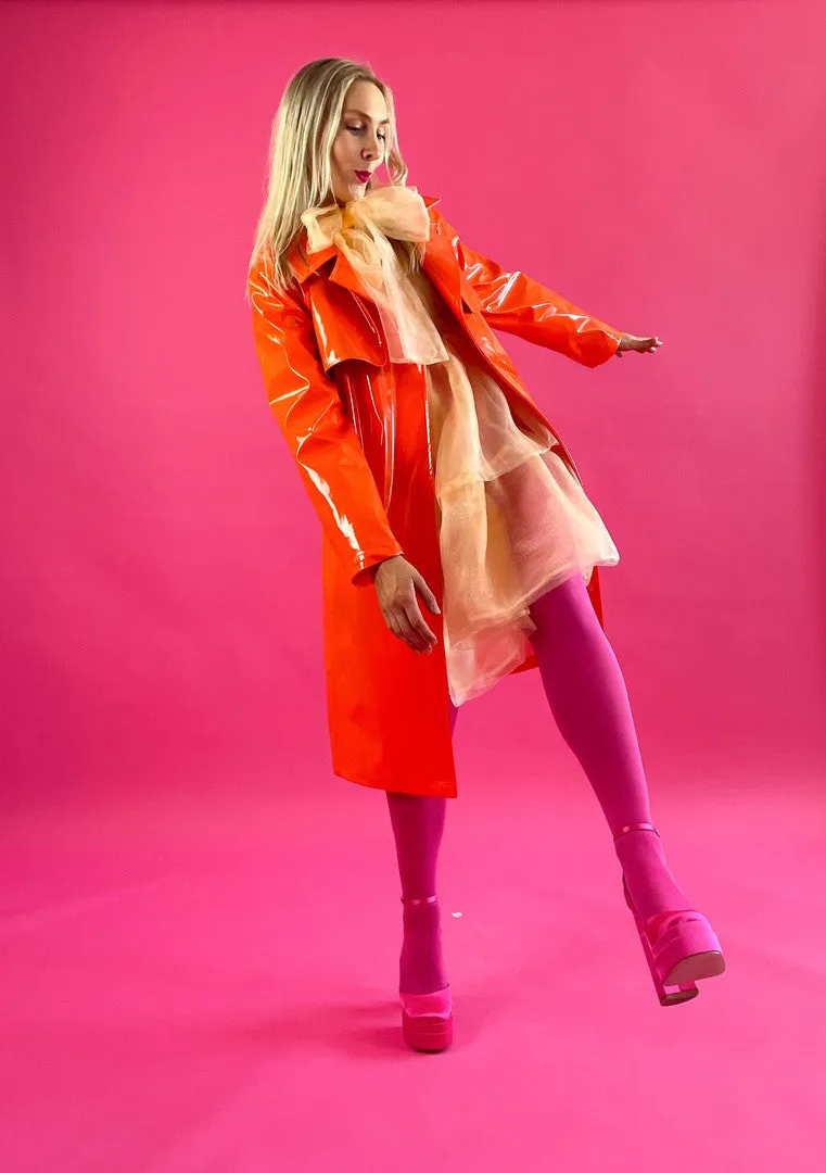 Trench Coat PVC Orange