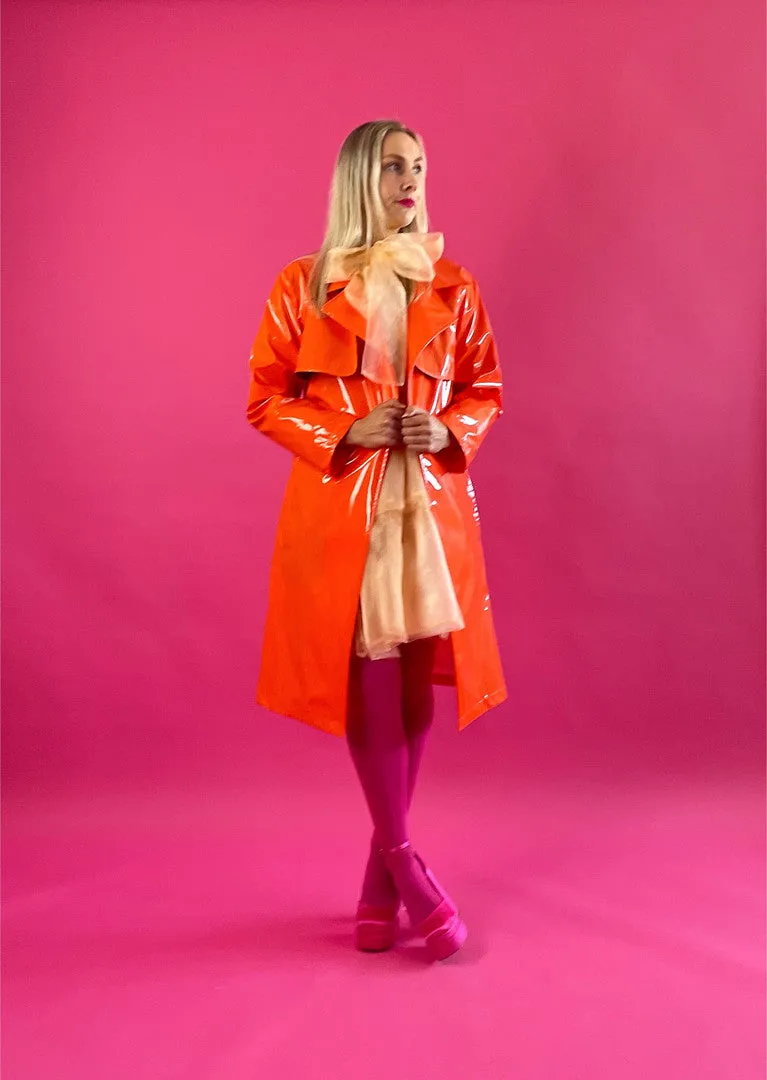 Trench Coat PVC Orange