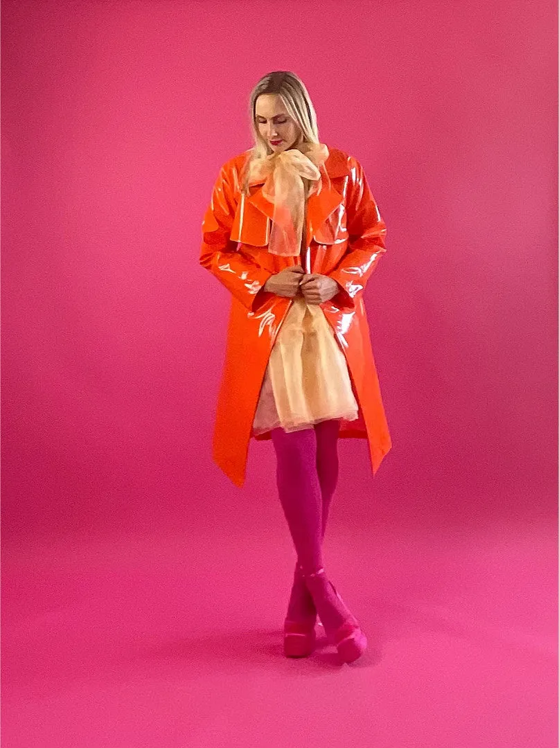 Trench Coat PVC Orange