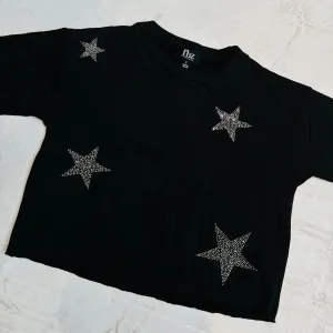 Tween Sweater | Star Studded Black Sweatshirt | Flowers by Zoe