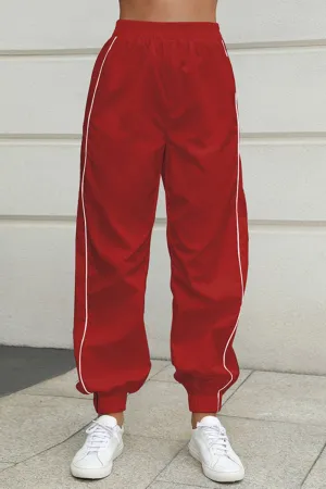 Two-Tone Elasitc Waist Sweatpants