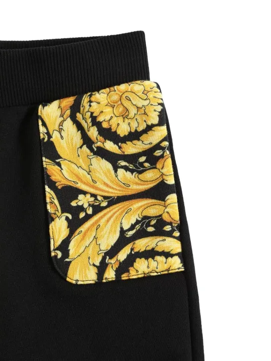 Versace   Barocco print cotton sweatpants 