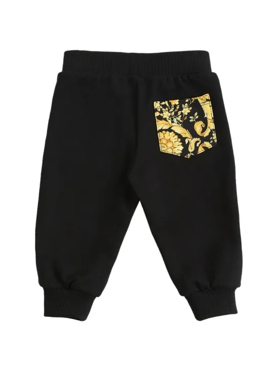 Versace   Barocco print cotton sweatpants 