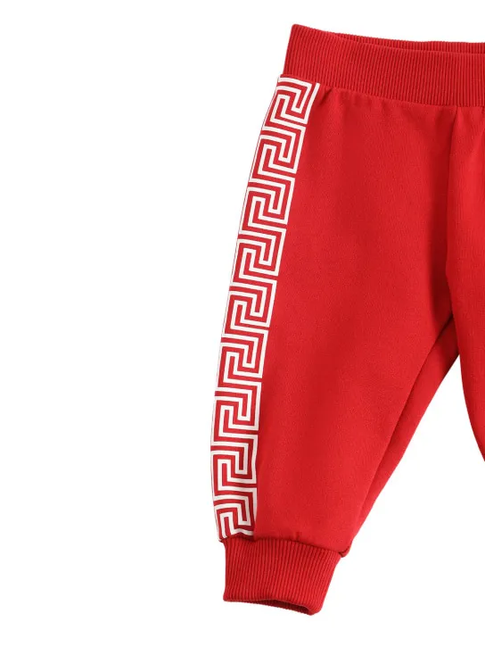 Versace   Greca print cotton sweatpants 