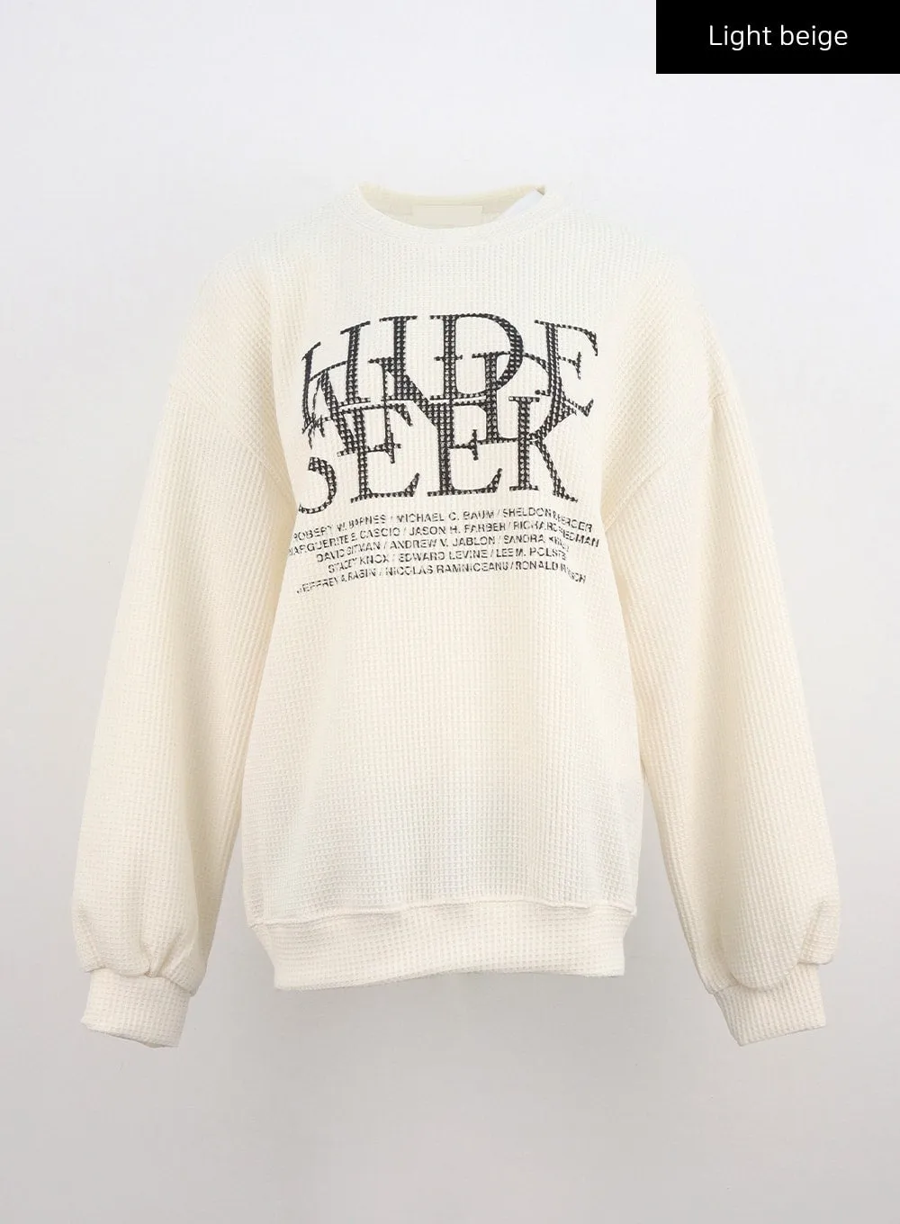 Waffle Graphic Long Sleeve Tee CN301