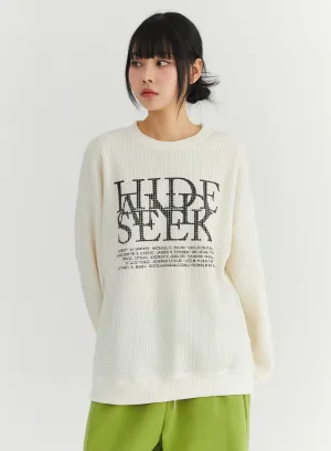 Waffle Graphic Long Sleeve Tee CN301