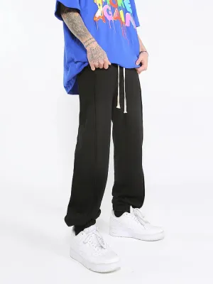 Wiaofellas  -  High Men's Street Casual Sweatpants New Trendy Sports Casual Long Pants Drawstirng Elastic Waist Long Pants 2A1082