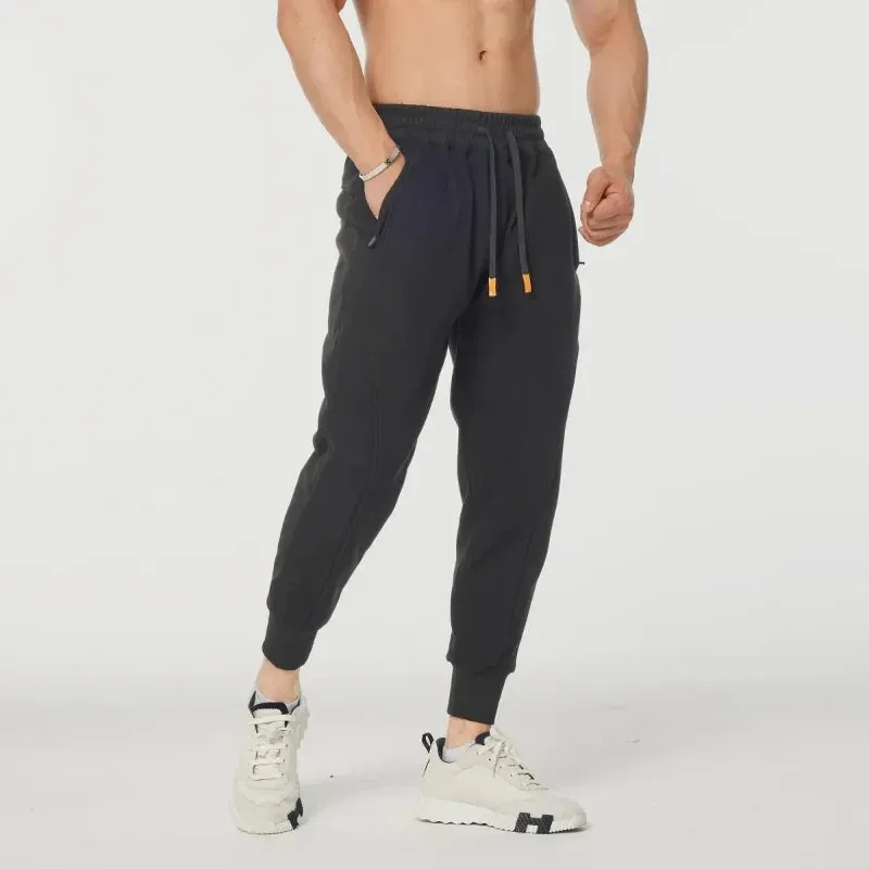 Wiaofellas  -  High Quality Sports Pants for Men's American Trendy Autumn New Loose Training Casual Sweatpants Fitness Running Zipper Pockets