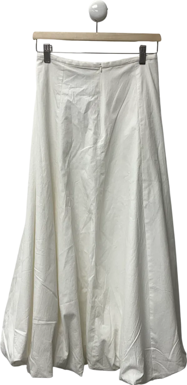 ZARA White Collection Voluminous Midi Skirt UK S